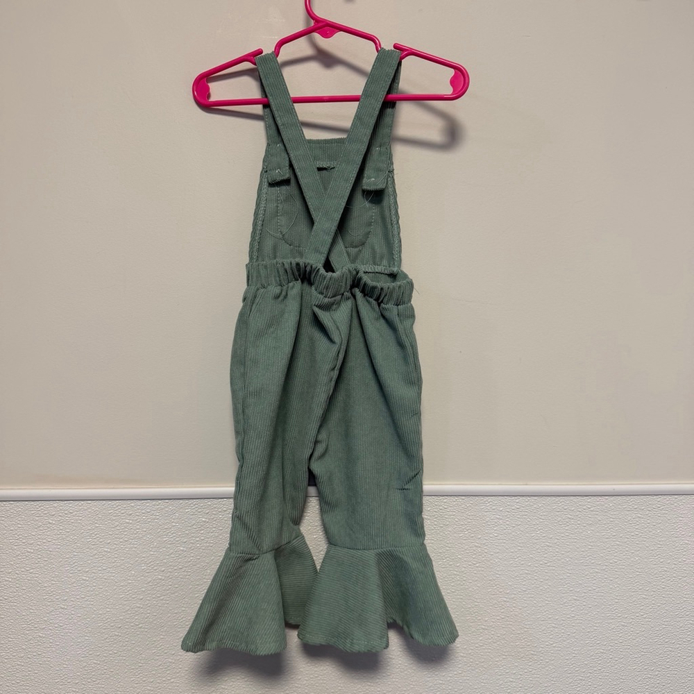 Baby SHEIN Green Corduroy Overalls 9-12 Months Bell bottoms - Picture 7 of 9